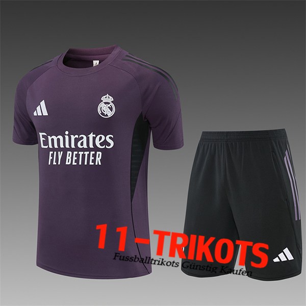 Real Madrid Trainingstrikot Kinder lila/Schwarz 2025/2026
