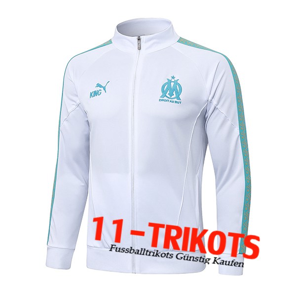 Marseille Trainingsjacke Weiß/Grün 2025/2026