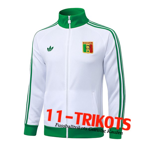 Senegal Trainingsjacke Weiß/Grün 2025/2026