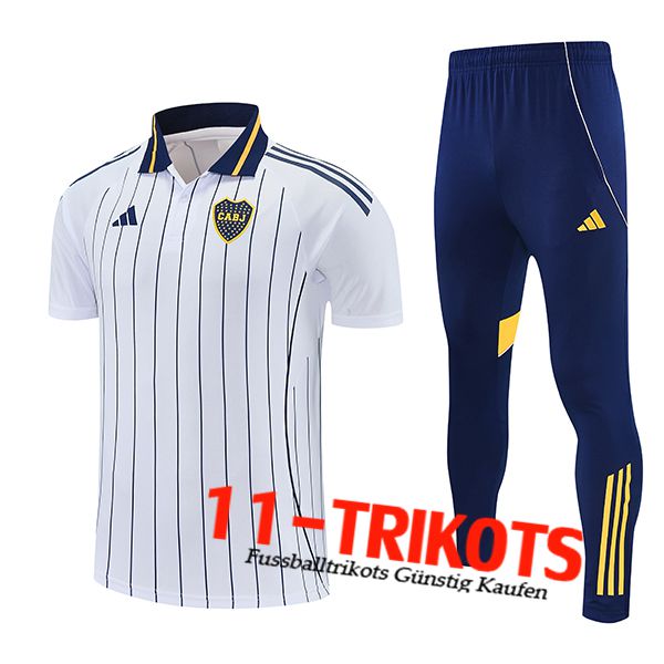 Boca Juniors Poloshirt Weiß/Blau/Gelb 2026/2027