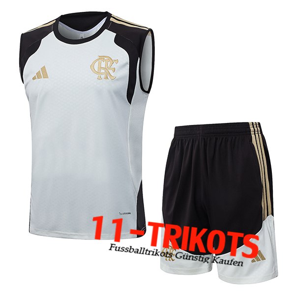 Flamengo Trainings-Tanktop Weiß/Schwarz/Gelb 2026/2027