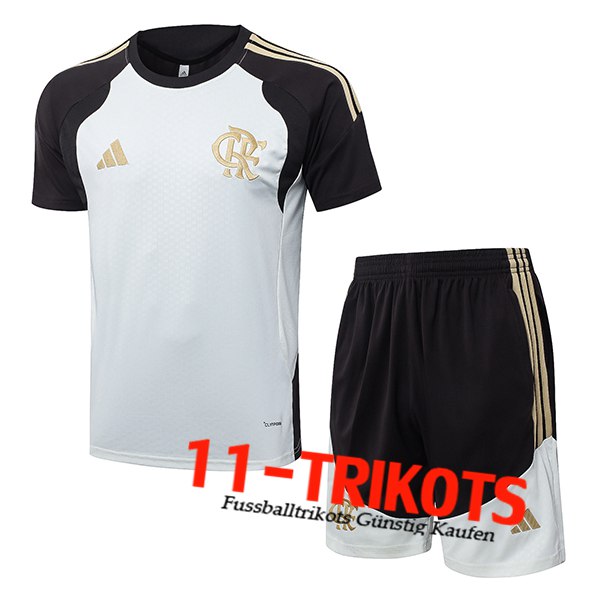 Flamengo Training T-Shirt Weiß/Schwarz/Gelb 2026/2027