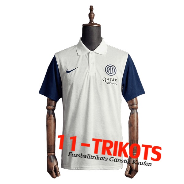 Inter Milan Poloshirt Weiß/Blau 2026/2027