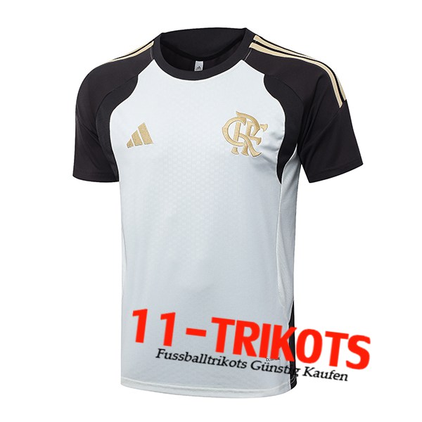 Flamengo Training T-Shirt Weiß/Schwarz/Gelb 2026/2027