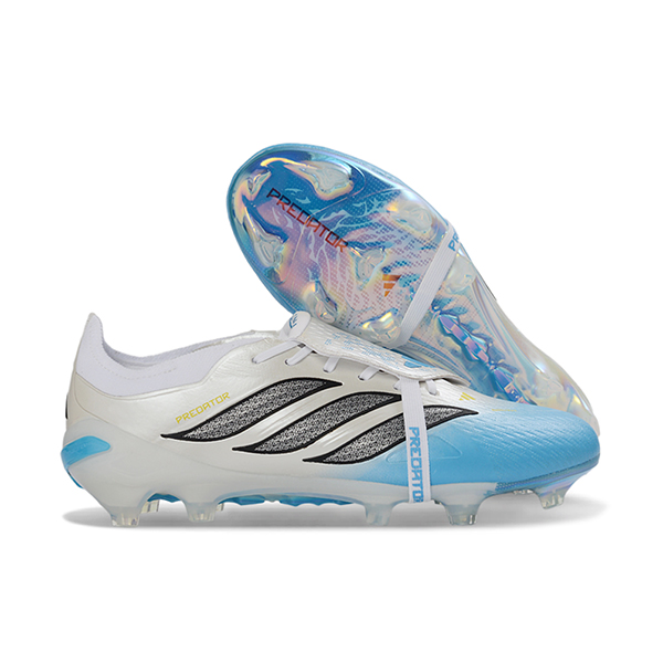 Adidas Fussballschuhe 26 Predator Elite Tongue FG Weiß/Blau/Grau