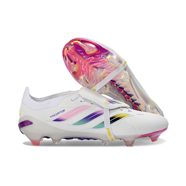 Adidas Fussballschuhe 26 Predator Elite Tongue FG Weiß/Rosa