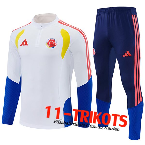 Kolumbien Trainingsanzug Weiß/Orange/Blau 2026/2027
