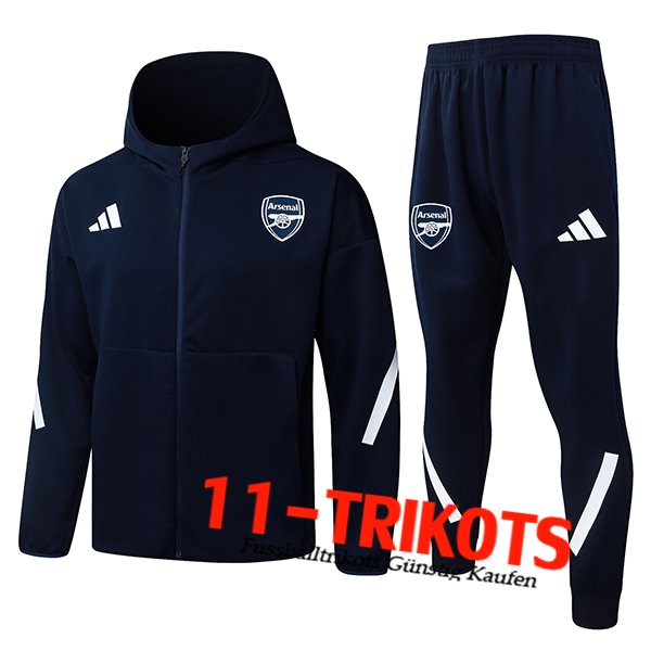 Arsenal Trainingsanzug Mit Kapuze Trainingsjacke Windbreaker Königsblau 2025/2026 Arsenal Trainingsanzug Mit Kapuze Trainingsjacke Windbreaker Königsblau 2025/2026