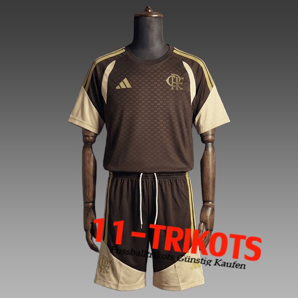 Flamengo Training T-Shirt Kinder Braun/Beige 2025/2026