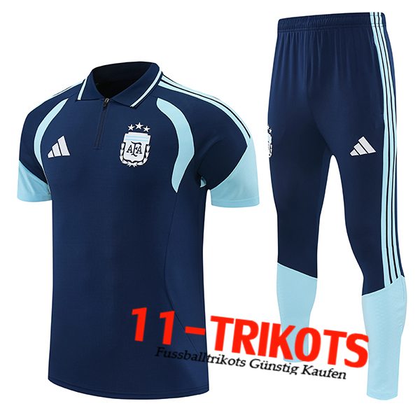 Argentinien Poloshirt Königsblau 2026/2027