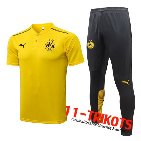 Dortmund BVB Poloshirt + Hose Gelb/Schwarz 2021/2022
