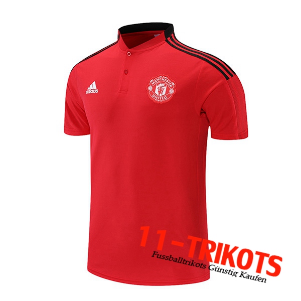 Manchester United Poloshirt Schwarz/Rot 2021/2022