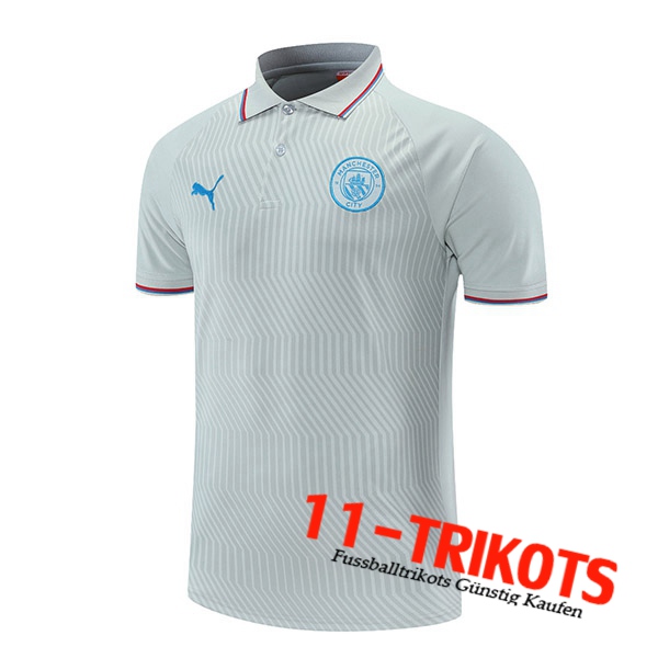 Manchester City Poloshirt Rot/Grau 2021/2022