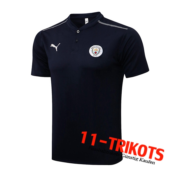 Manchester City Poloshirt Schwarz/Grau 2021/2022