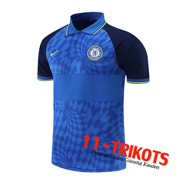 FC Chelsea Poloshirt Blau/Schwarz 2021/2022