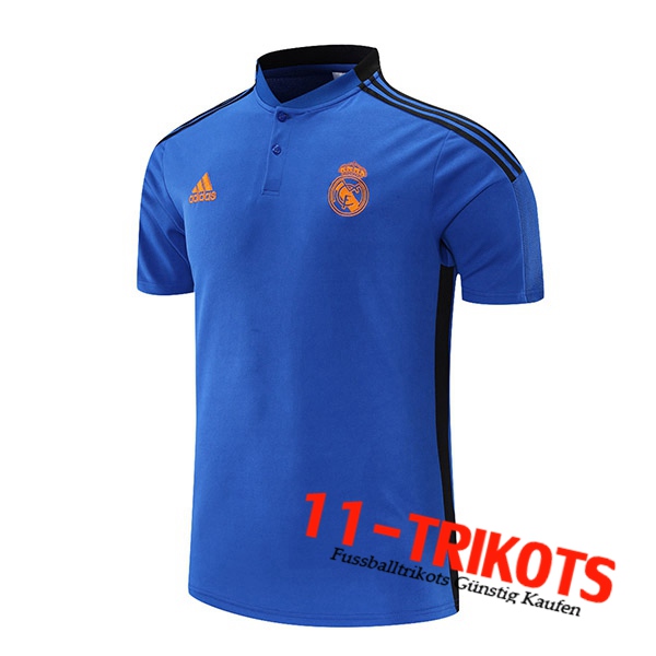 Real Madrid Poloshirt Schwarz/Blau 2021/2022 -01