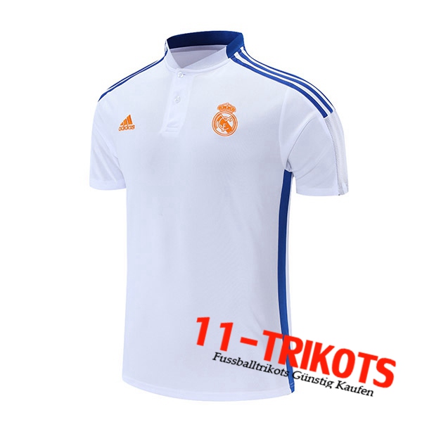 Real Madrid Poloshirt Weiß/Blau 2021/2022