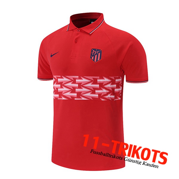 Atletico Madrid Poloshirt Weiß/Rot 2021/2022