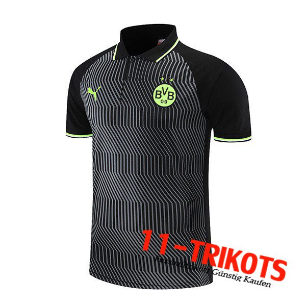 Dortmund BVB Poloshirt Grau/Schwarz 2021/2022