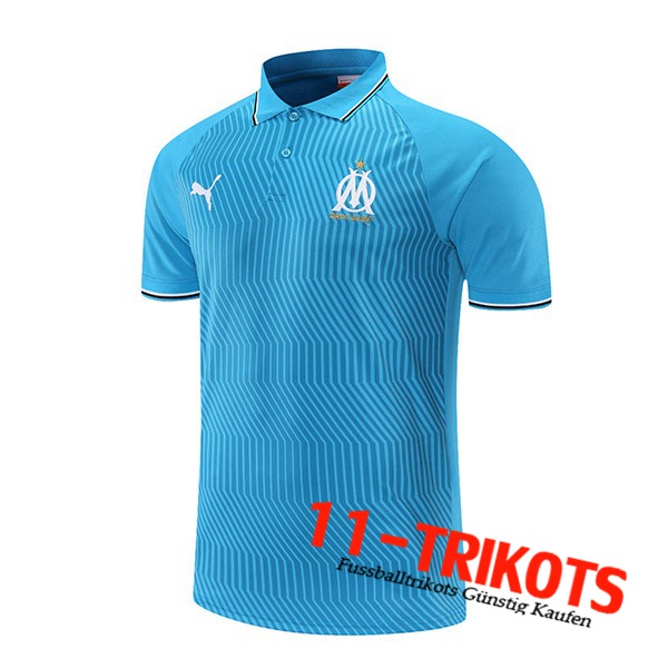 Marseille OM Poloshirt Blau/Grau 2021/2022