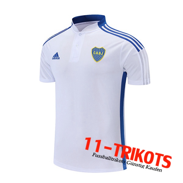 Boca Juniors Poloshirt Weiß/Blau 2021/2022