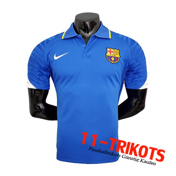 FC Barcelona Poloshirt Weiß/Blau 2021/2022