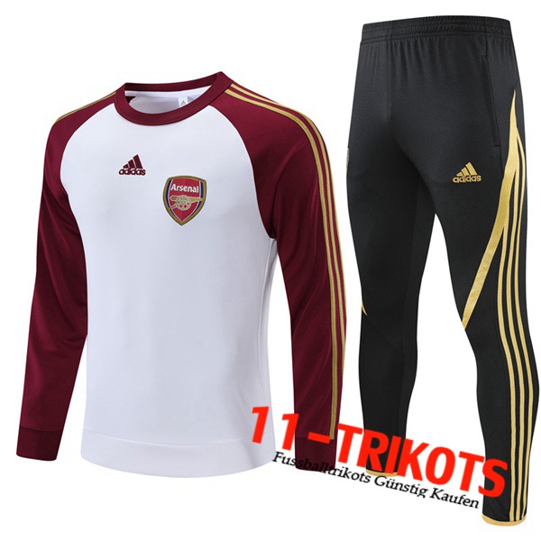 FC Arsenal Trainingsanzug Weiß/Rot 2021/2022