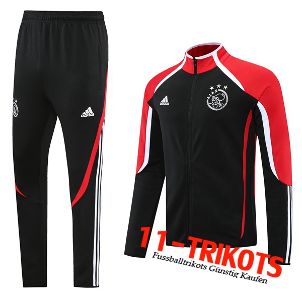AFC Ajax Trainingsanzug (Jacke) Rot/Schwarz 2021/2022