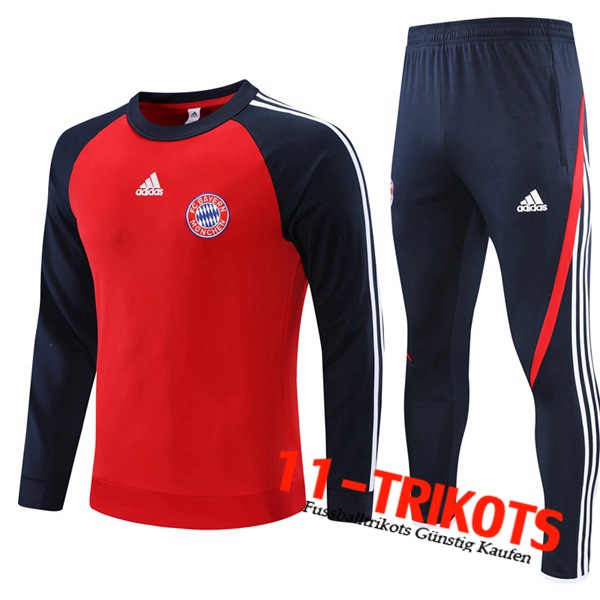 Bayern Munchen Trainingsanzug Kinder Rot/Schwarz 2021/2022