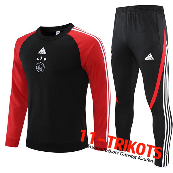 AFC Ajax Trainingsanzug Kinder Schwarz/Rot 2021/2022