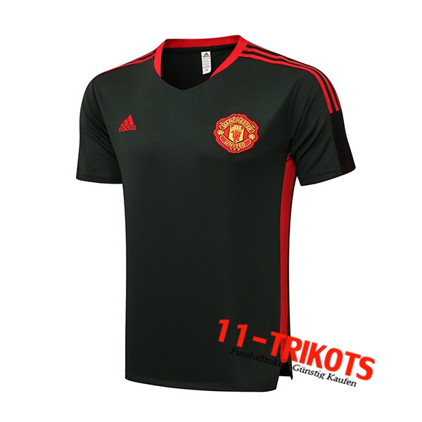 Manchester United Poloshirt Schwarz/Rot 2021/2022