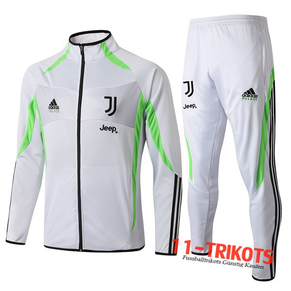Neuestes Fussball Juventus Trainingsanzug (Jacke) Weiß 2019 2020 | 11-trikots